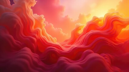 Poster - A vibrant abstract image featuring a mix of warm colors with a fluid, dynamic texture that evokes a feeling of movement and energy.