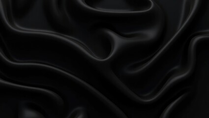 Poster - Abstract background with black cloth featuring soft waves.