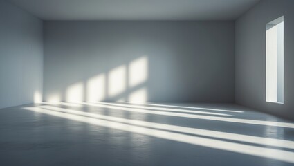 Aufkleber - Abstract Studio Background for Product Display with Shadows and Sunlight. Blurred Backdrop. Vacant Room With Copy Space.