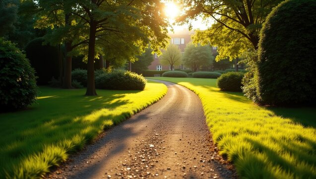 Desire path or desire line. A pathway formed by pedestrian traffic compacting the grass on a preferred shortcut. An issue in urban planning and user experience design.
