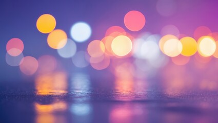 Poster - Defocused Abstract Background - Bright Colors, blur, color glare. purple backdrop. copy space