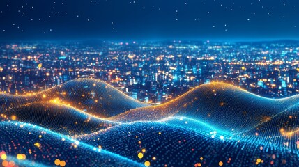 Wall Mural - a high-tech abstract circuit cyberspace design, created with the latest technology, presents intrica
