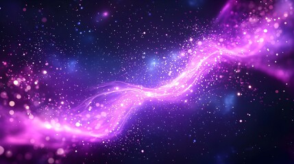 room purple space particle form futuristic neon