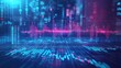 © Saifullah - Growth and decline indicators in a wide futuristic stock market background with digital overlays.