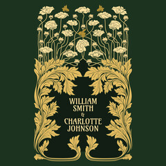 vector vintage items: label art nouveau