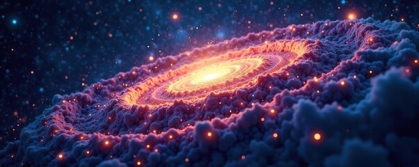 cosmic dust swirled around a starry night sky, universe, star