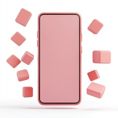 Aufkleber - Elegant 3D Clay Smartphone Design with Colorful Clay Objects
