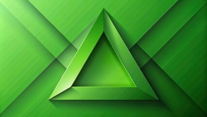 Fototapete - Abstract Geometric Green Triangle Pattern with Striped Background