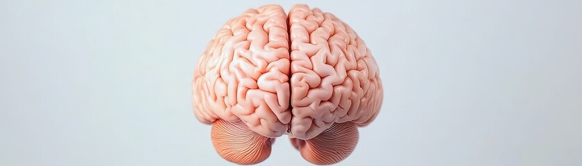 Poster - Detailed Close-Up of a Human Brain Illustrating Neural Interface Concepts and Technology Ideas