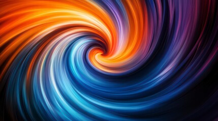 Poster - hypnotic swirl: a vibrant display of flowing colors in a spiraling vortex, with dynamic lines creati