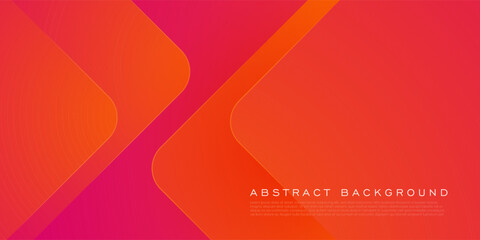 Wall Mural - abstract colorful orange and pink gradient 3d background. overlap papercut square theme pattern. eps