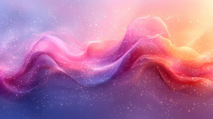 Poster - Abstract Colorful Wave Background with Sparkle Effect