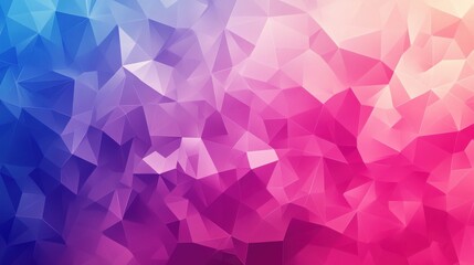 Poster - vibrant geometric abstract background with a gradient of blue, pink, and purple hues