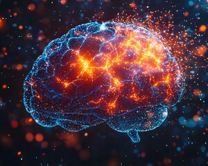Poster - Glowing Digital Brain with Streaming Data Representing and Expanding Human Knowledge Concept