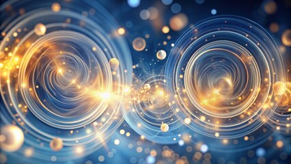 Aufkleber - A radiant symphony of light and motion, swirling with ethereal elegance. The golden glow dances within a mesmerizing vortex, its energy pulsating through the cosmic tapestry.