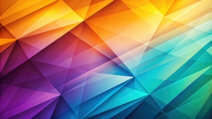 Fototapete - Abstract geometric background featuring vibrant hues of blue, purple, and yellow, with angular shapes creating a dynamic and modern design.