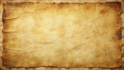 Aufkleber - A Wrinkled and Aged Sheet of Paper with a Distressed, Burned Edge, Ideal for Backgrounds and Textures