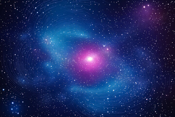 Wall Mural - starry sky with a bright purple and blue star in the middle. the sky is filled with stars of differe
