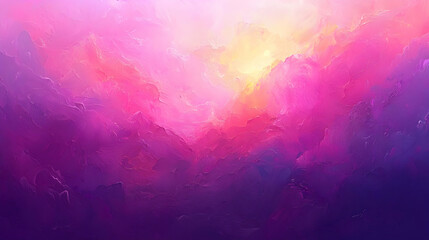 Poster - Abstract Pink Purple Landscape Painting