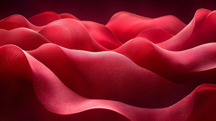 Poster - Abstract Red Rose Petals: Dark Background, Soft Texture and Glowing Sparkle