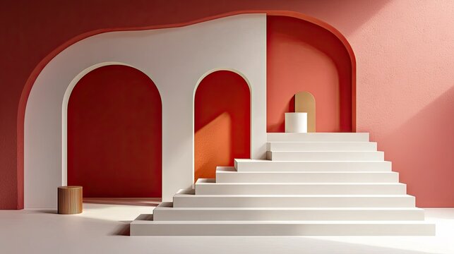 A bold red background with smooth texture and plenty of empty space for marketing text or design elements.