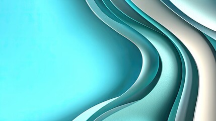 Wall Mural - a bright cyan background with a smooth gradient and clean space for modern typography or marketing.