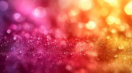 Aufkleber - Bright Colorful Bokeh Background with Pink Purple Orange and Yellow Lights