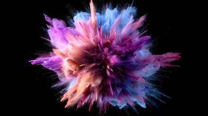 Poster - Explosive colorful smoke burst abstract background digital art creative environment dynamic viewpoint visual impact