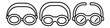 © Waliul - swimming goggles icon, swimming goggles line art - simple line art of swimming goggles, perfect for swimming goggles logos and icons