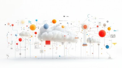 Poster - Dreamy Watercolor Inspired Cloud Artwork Infused with Vibrant Captivating Hues and Textures   A Visually Stunning
