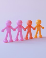 Poster - teamwork concept with colorful hands bridging a gap, symbolizing unity.