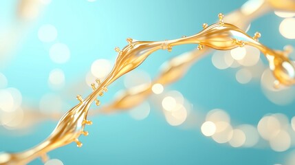 Poster - 3D Vector Motion Graphic of Exceptional Quality, Showcasing a Captivating 5-Star Testimony in an Open, Engaging Environment with Dynamic Elements