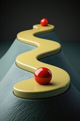 Poster - shapes representing strategic planning and decision making, showcasing clear paths and vibrant colors.
