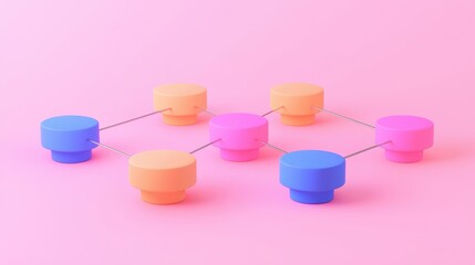 Poster - data points and analytics forming interconnected geometric patterns.