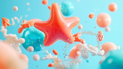 Poster - Dynamic 3D Vector Animation, Engaging Motion Graphic Display, Five-Star Customer Testimonial Highlighting Exceptional Service, Emphasizing Quality and Satisfaction