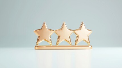 Poster - 3D Vector Motion Graphic Depicting a Gold Standard Flawless Testimonial of Excellence in an Open Space Setting