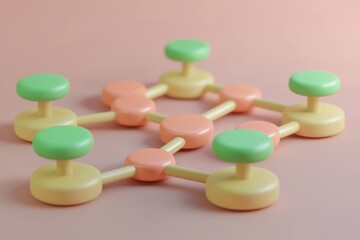 Poster - strategic planning concept features network lines and decision nodes.