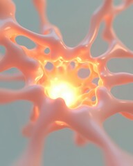 Poster - glowing core, geometric fractals radiate creativity and innovation.