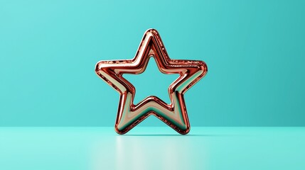 Poster - 3D Vector Motion Graphic Featuring Ultimate 5-Star Approval Symbolizing a Perfect Experience in an Open Space Setting