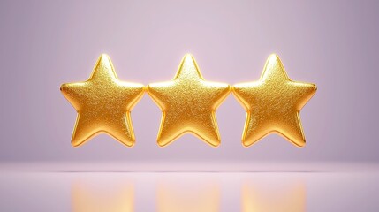 Poster - Glowing 5-Star Review Icon, 3D vector design showcasing ultimate satisfaction, vibrant colors, dynamic motion graphics, perfect for highlighting exceptional service and achievements