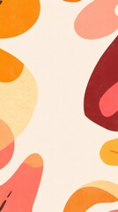 Poster - Abstract modern background with organic shapes creating a colorful and vibrant design, perfect for social media or website