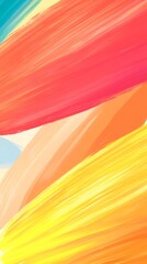 Poster - Vibrant brushstrokes layering colorful paint, generating dynamic abstract artwork with creative visual energy