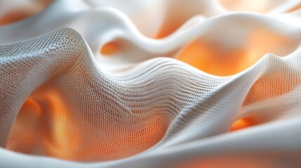 Wall Mural - abstract mesh wave background: digital art texture
