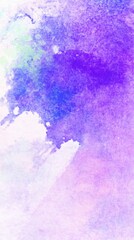 Poster - Abstract watercolor background in shades of purple, blue, and green, creating a vibrant and artistic design
