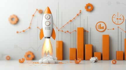 Poster - Comprehensive visual representation of financial growth investment strategies and business performance through the use of graphs charts diagrams and data visualization elements