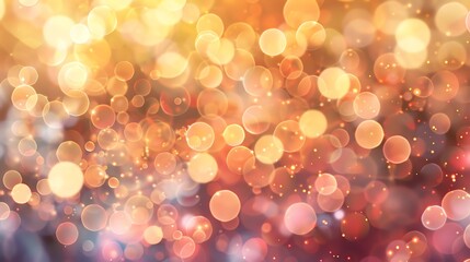 Poster - Abstract bokeh lights in warm colors.
