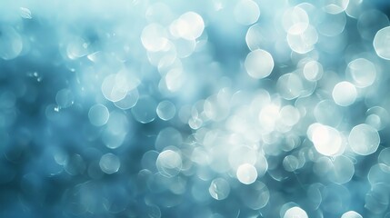 Poster - Abstract blue background with bokeh lights.