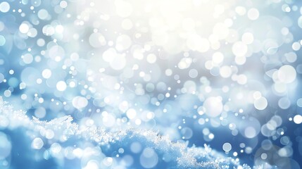 Poster - Abstract winter wonderland bokeh background.