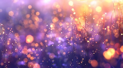 Poster - A dreamy, blurry bokeh background with warm light.
