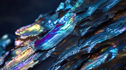Poster - A rock with a rainbow pattern on it
